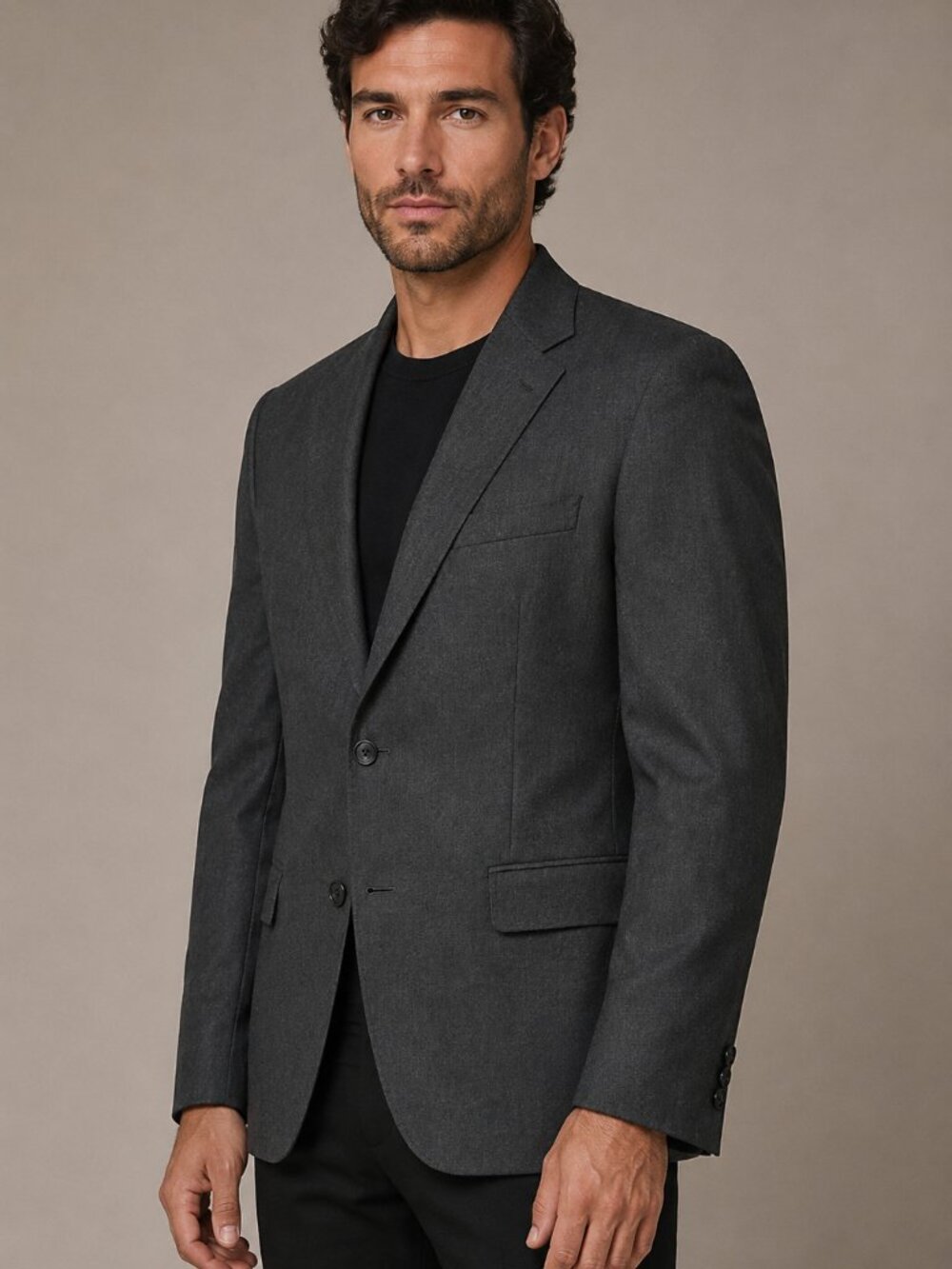 Barrington Men’s 44R Charcoal Gray Two Button Blazer Sport Coat